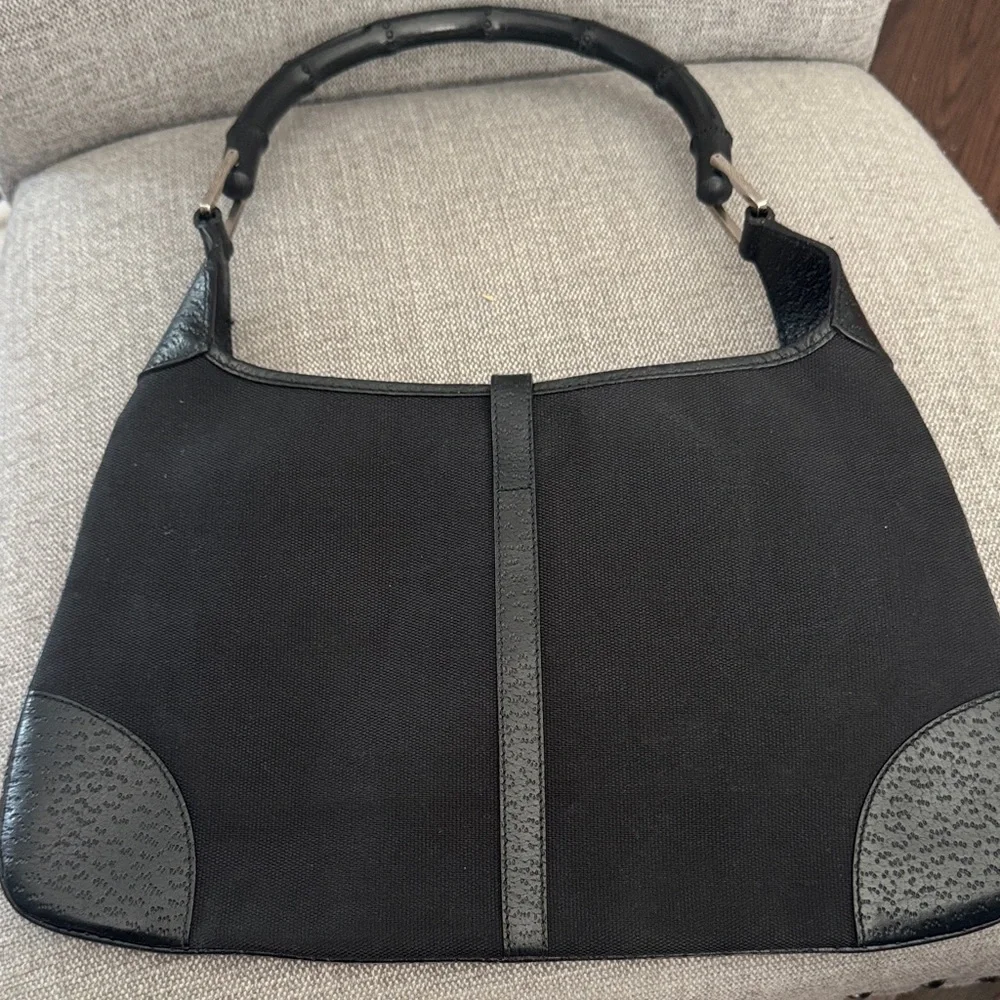 Gucci GG Monogram Vintage Bamboo Ring Handle Shoulder Bag Y2K  (w/Dust Bag) - Picture 6 of 12